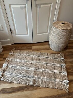 Studio McGee Woven Tassel Accent Rug in Natural & Cream